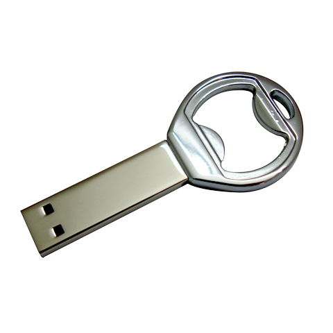 Unidad flash USB con llave de metal multicolor